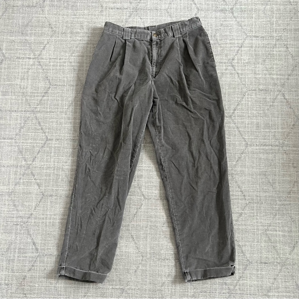 Vintage 1990s Savane Men’s Grey Business Casual Corduroy Pants